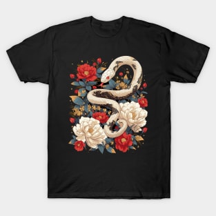 snake and flowers T-Shirt